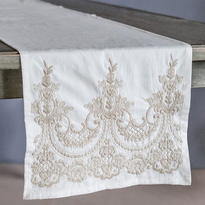 Roshanara Cotton Table Runner - Beige media 3