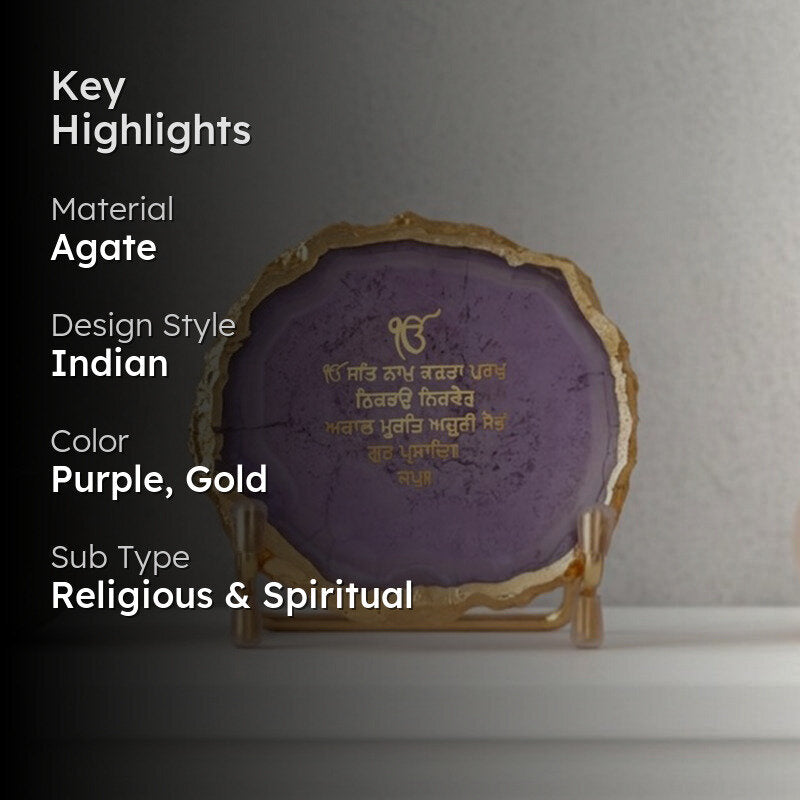 Aventi Omkar Mantra Agate Showpiece media 2