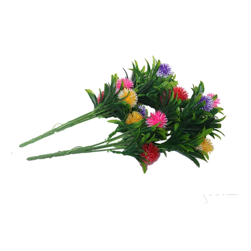 Faux Morca Flower Bunch (Multicolor) - Set Of Two media 3