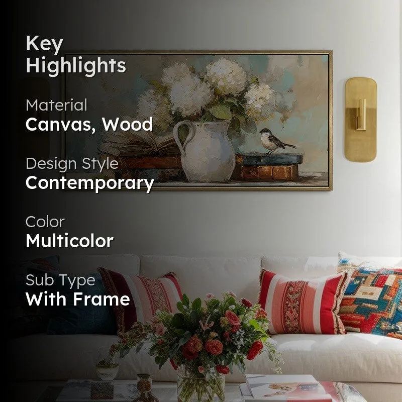 Scholar Canvas Wall Painting With Frame media 2