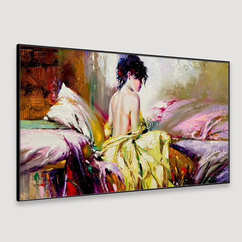 Charming Retro Lady Canvas Wall Painting