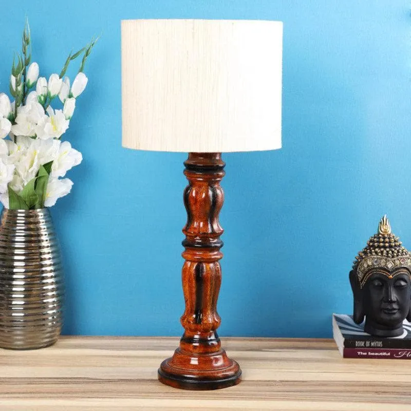 Sorar Gilmore Fabric Table Lamp - White,Brown media 3