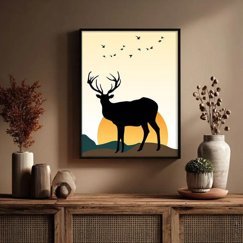 Moonlight Meadow Archival Canvas Wall Art - Black Frame media 3