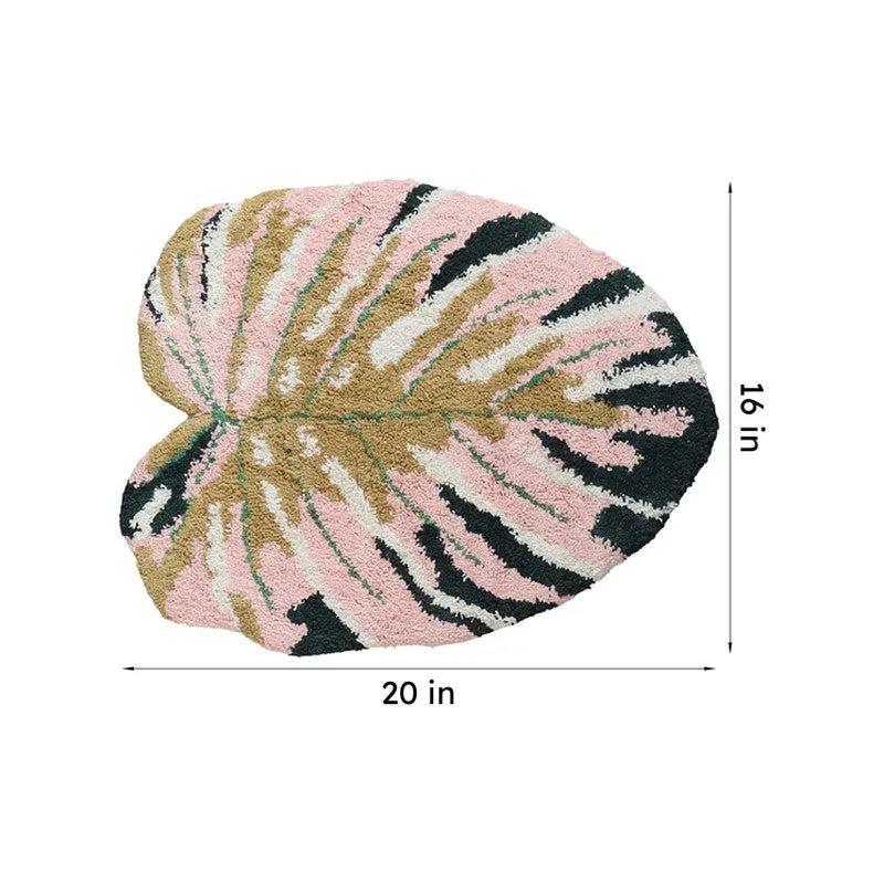 Monsterosa Poly Cotton Bath Mat- Pink media 7