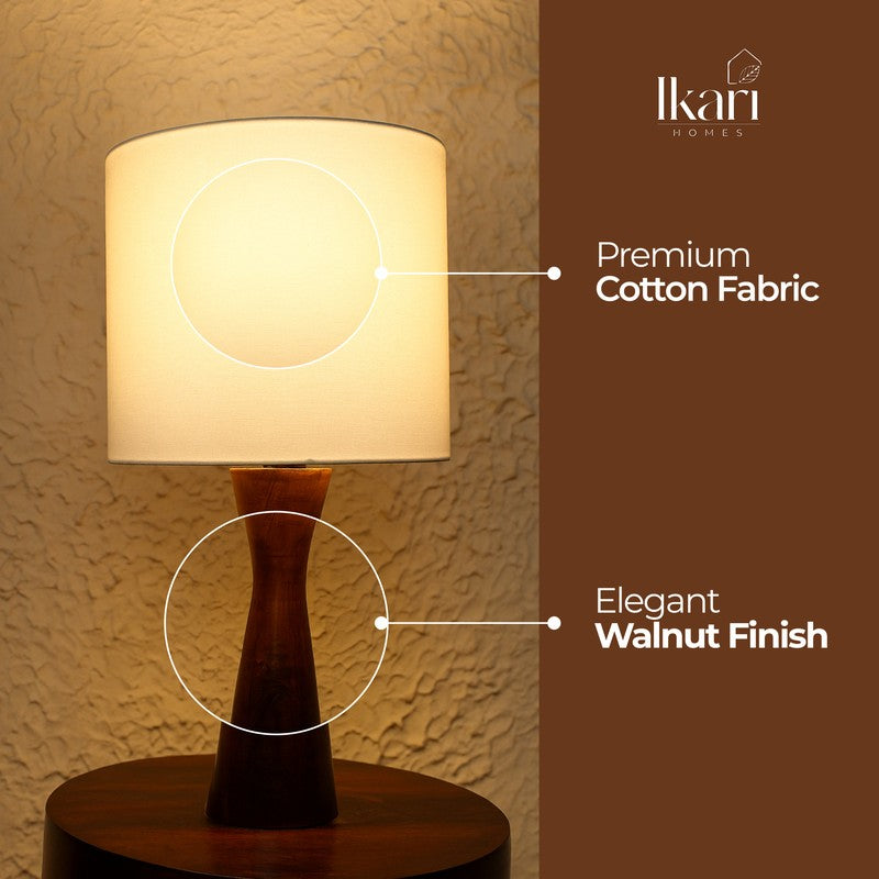 Tapered Stem Mango Wood Table Lamp media 6