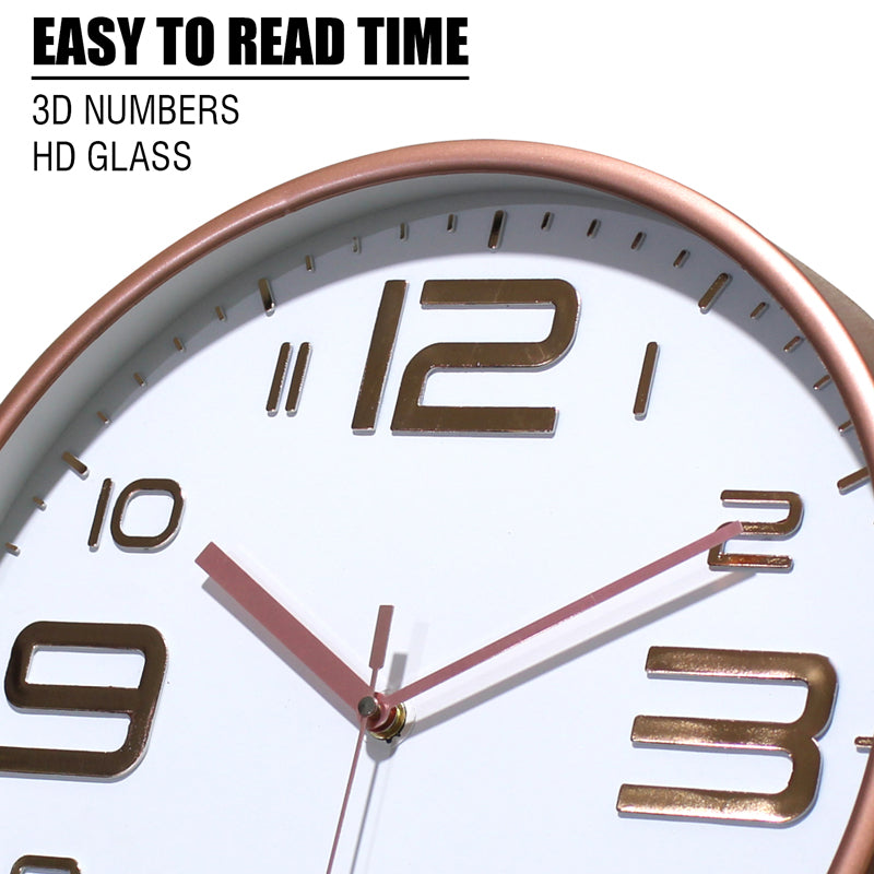Cadence Analog Wall Clock - Copper, White media 8