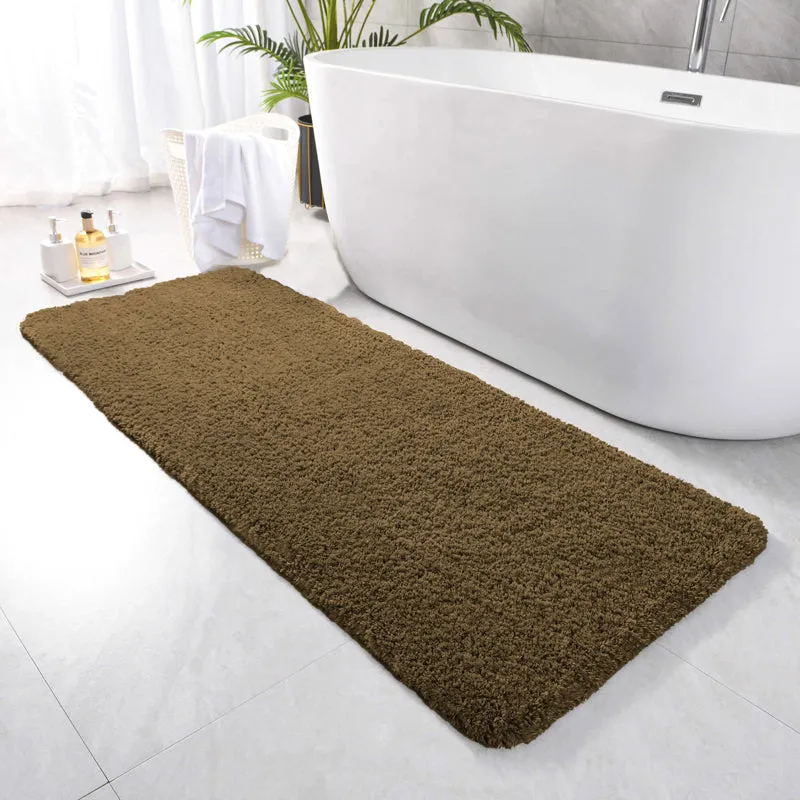Nuo Luxe Micro Fiber Runner Rug - Brown media 1