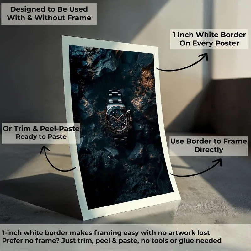 Midnight Timepiece Wall Poster - Black media 10