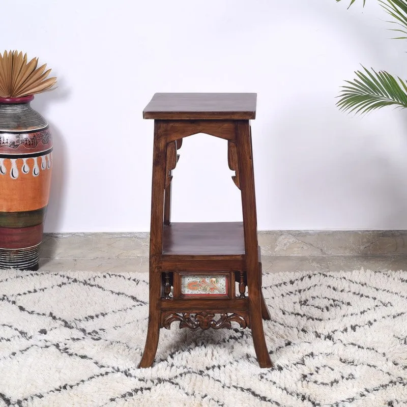 Sphinx Teak Wood Side Table media 3