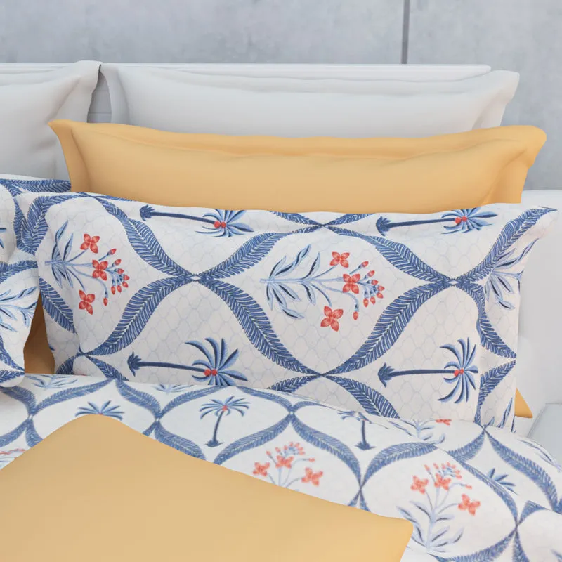 Suite Dreams Cotton Bedsheet (Blue) - 144 TC media 9