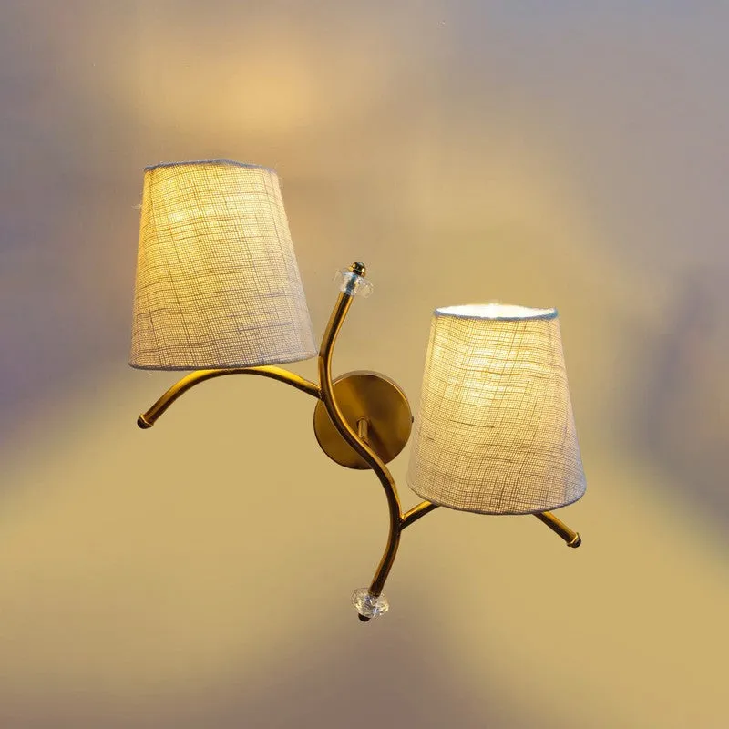 GlowStem Twin Jute Wall Lamp - Grey media 5