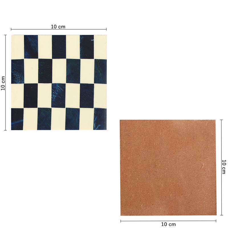 Checkers MDF Coaster - Seven Piece Set media 7