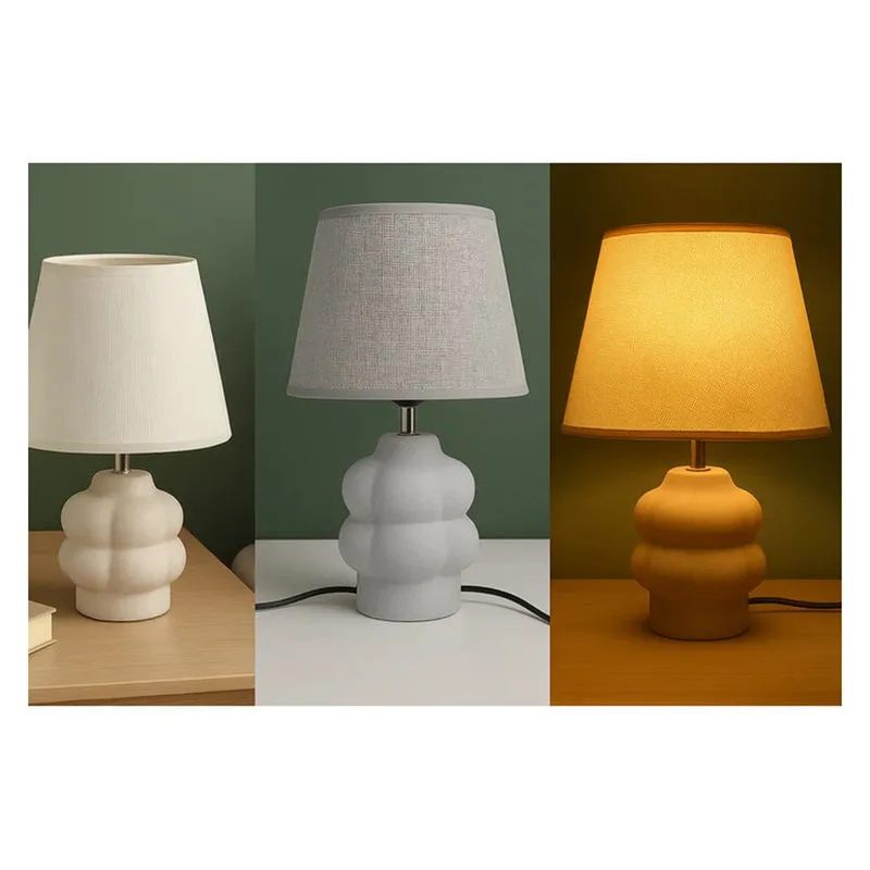 Sorellian Cotton Table Lamp - Grey media 6