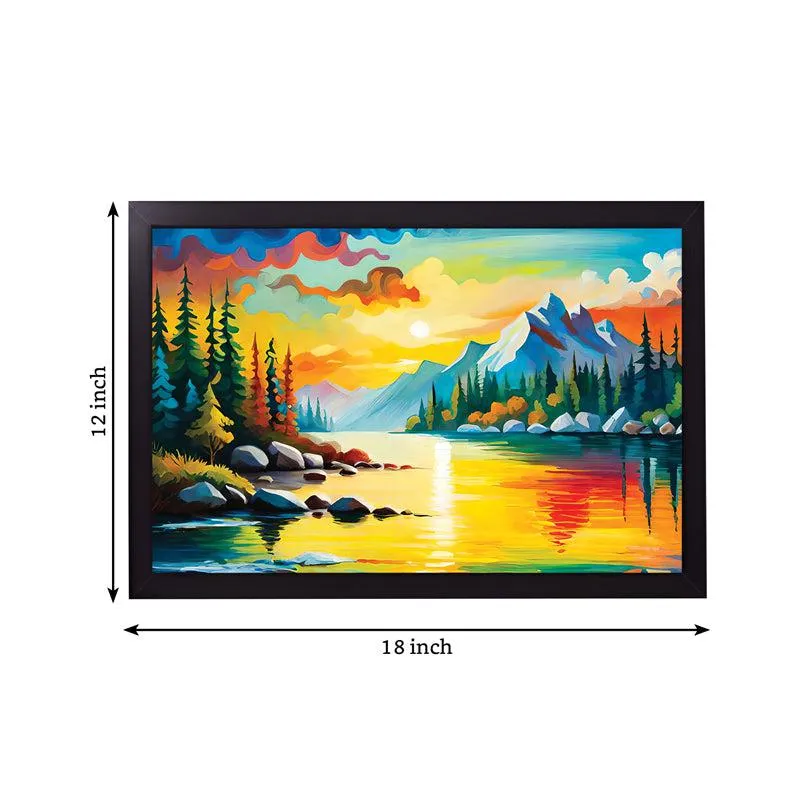 Crimson Dawn Wall Painting media 4
