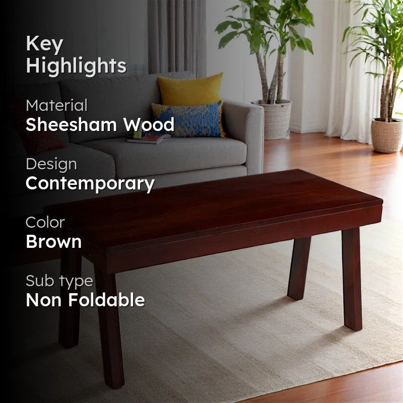 Xexon Sheesham Wooden Center Table - Red media 2
