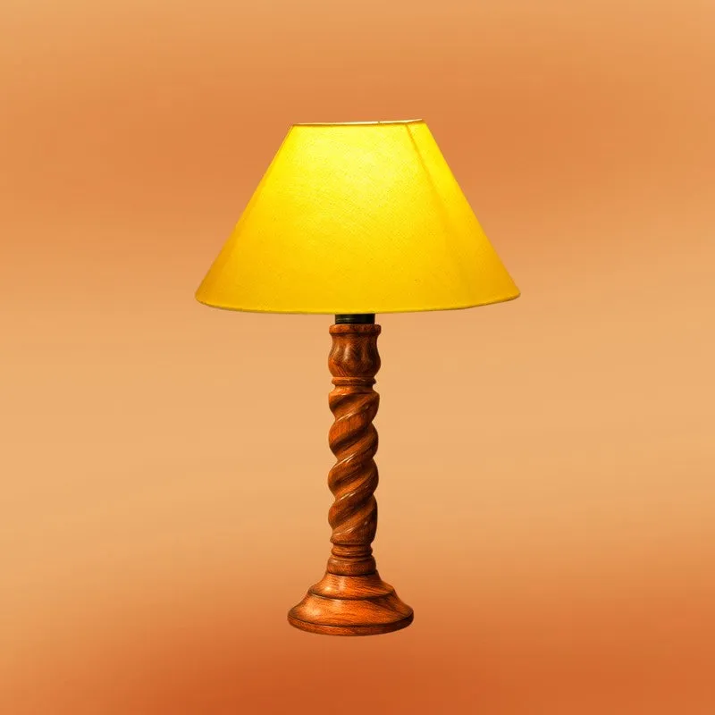Elvane Vyno Wooden Table Lamp - Yellow media 6