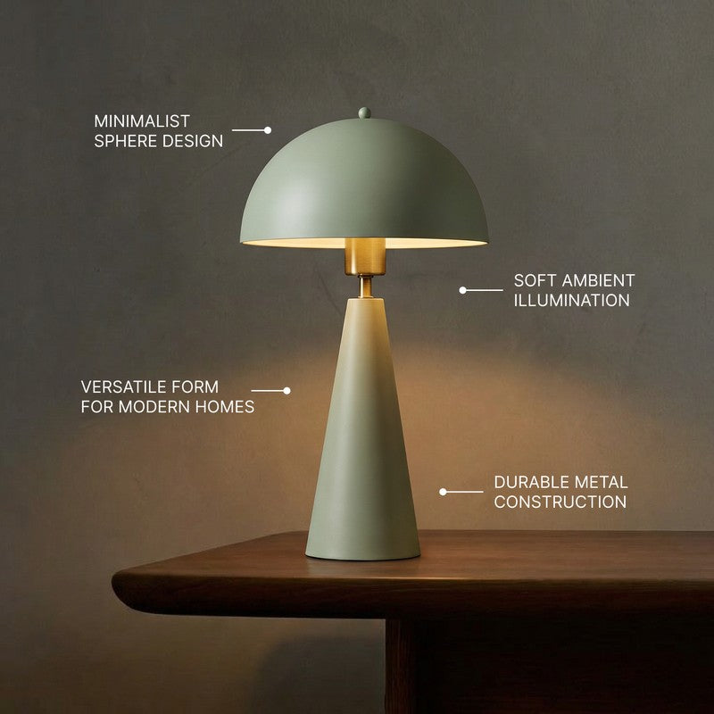 Fig Living Hoa Sphere Metal Table Lamp - Green media 10