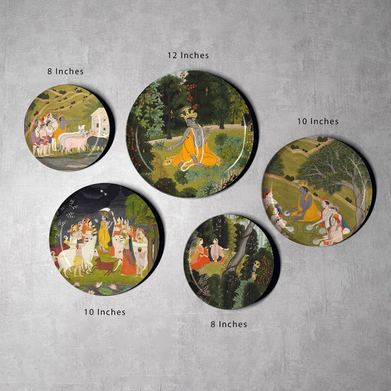 Pastoral Harmony Wall Plates - Set Of Five media 12