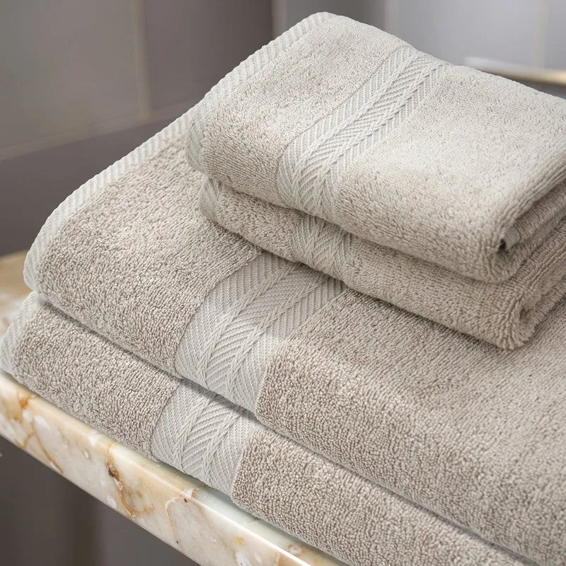 PlushAura Cotton Towel Sets (Beige) - Set of Four media 6