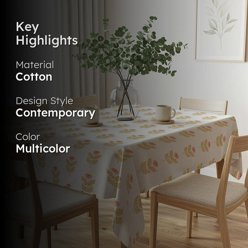 Urban Space Rosava Peach Cotton Table Cover media 2