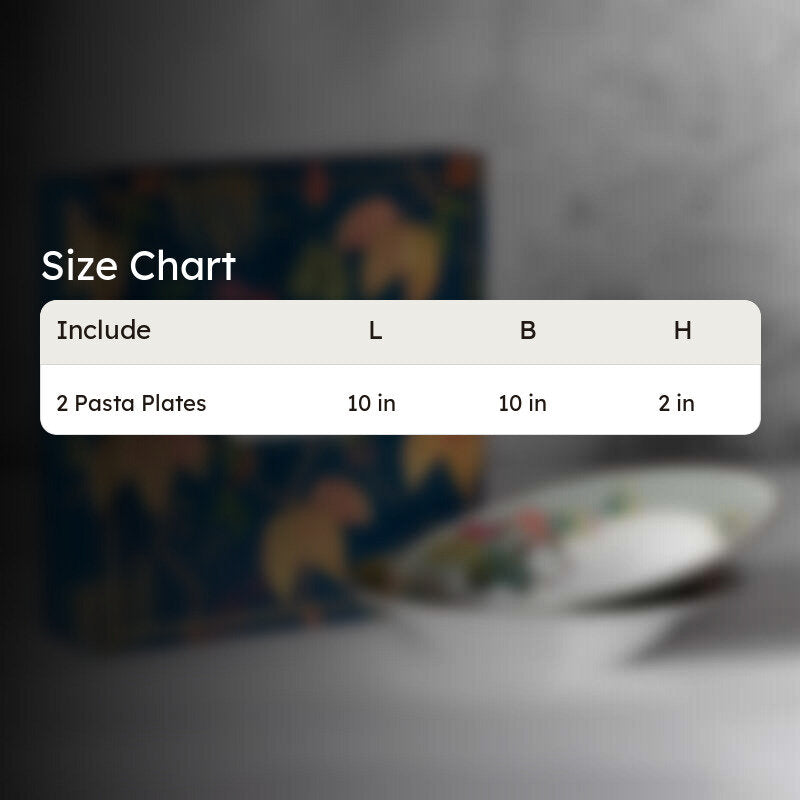 India Circus Portico Bone China Pasta Plate - Set Of Two media 8
