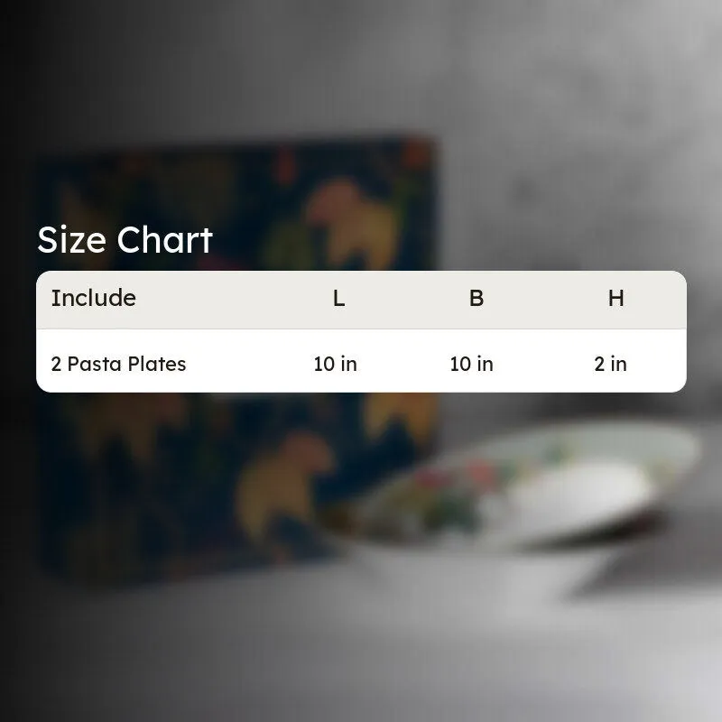 India Circus Portico Bone China Pasta Plate - Set Of Two media 8