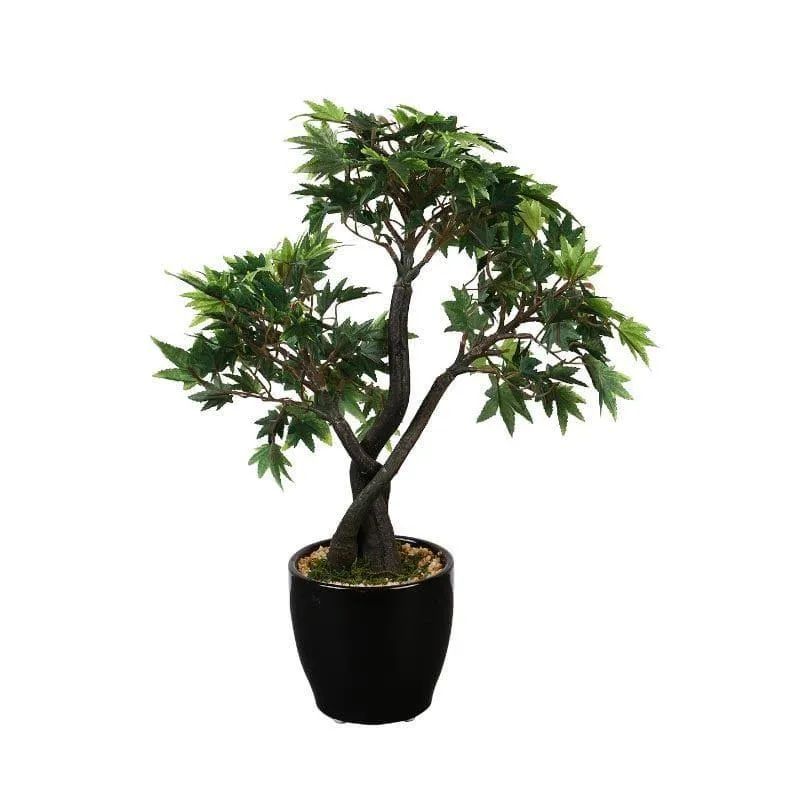 Faux Tall Maple Bonsai (39 cms) - Green media 3