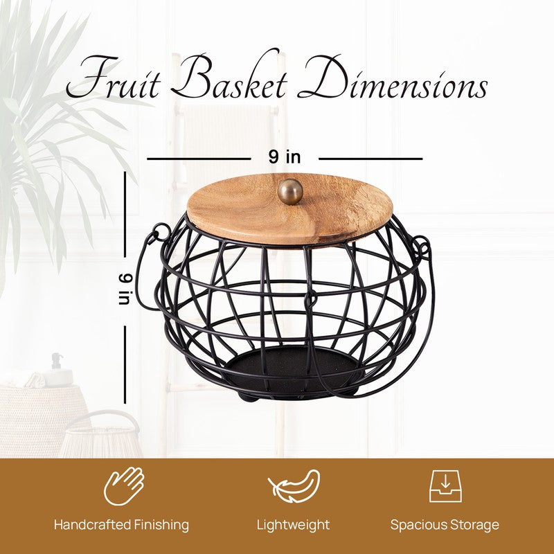 Pot Luck Basket With Lid - Black media 7