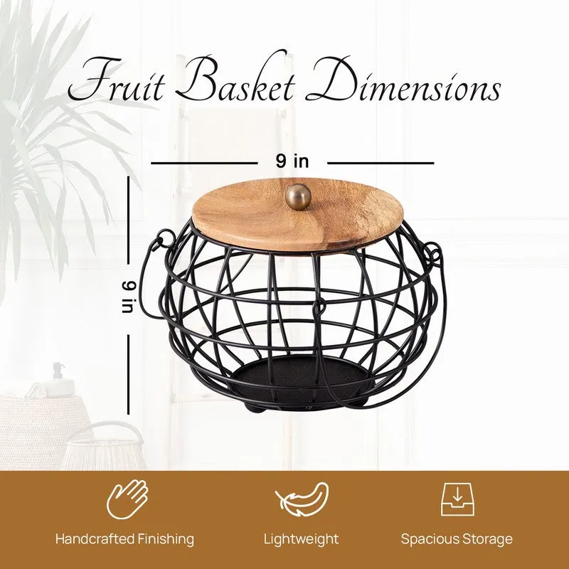 Pot Luck Basket With Lid - Black media 7