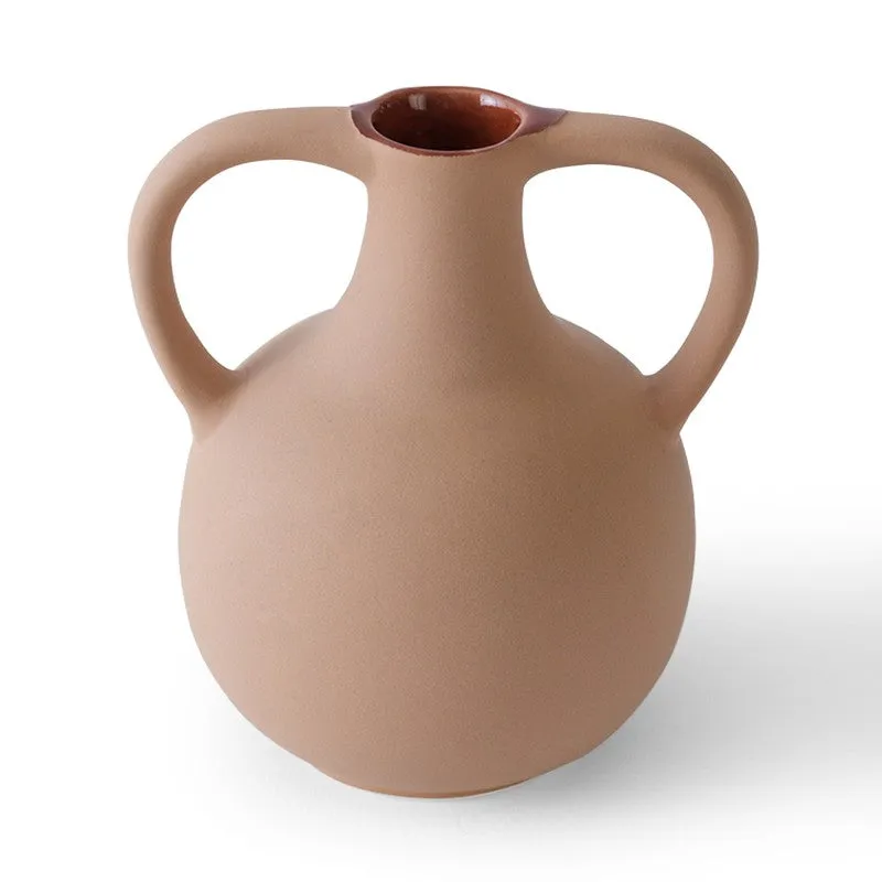 Sandstone Twin Handle Ceramic Vase media 4