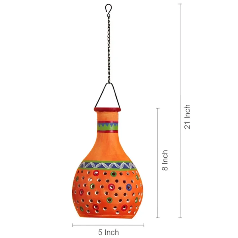 Shaheera Handcrafted Terracotta Ceiling Lamp media 5