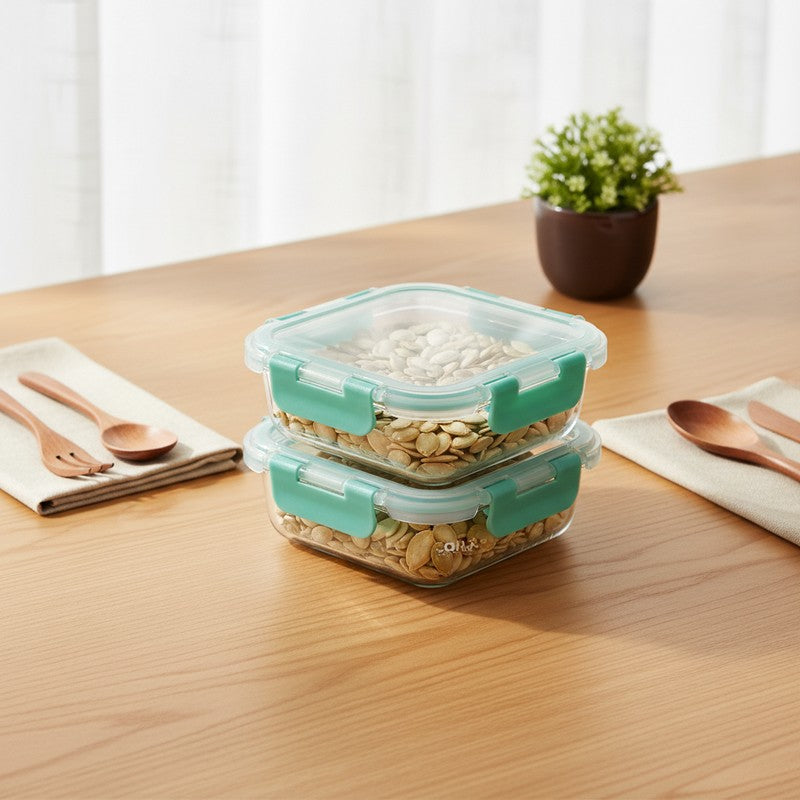 Pakro Leak Proof Glass Lunch Box (185 mL Each) - Set Of Two media 3