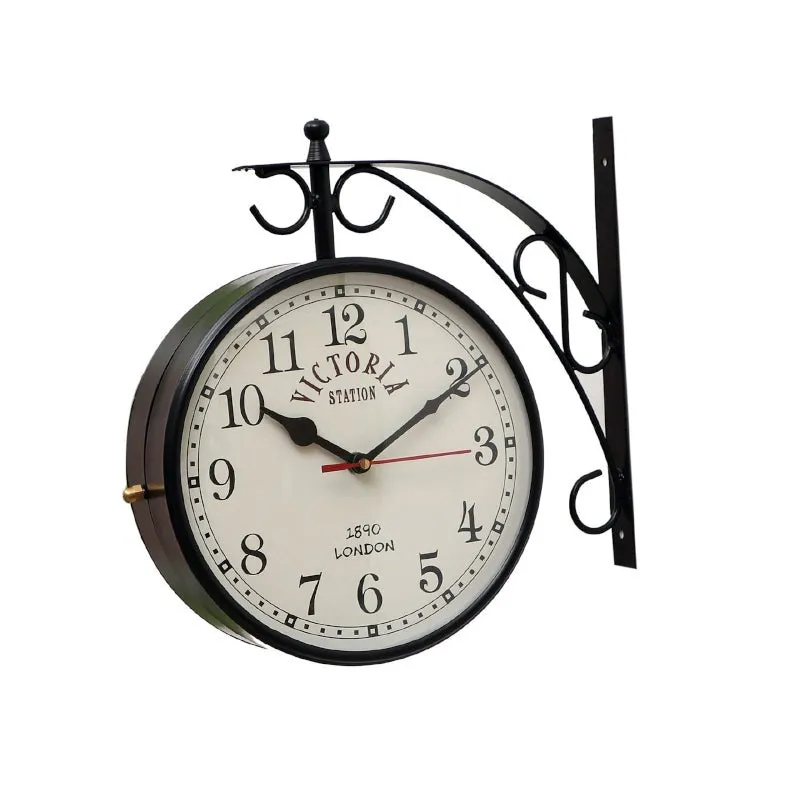 Dolva Double Sided Station Clock - Black & White media 3