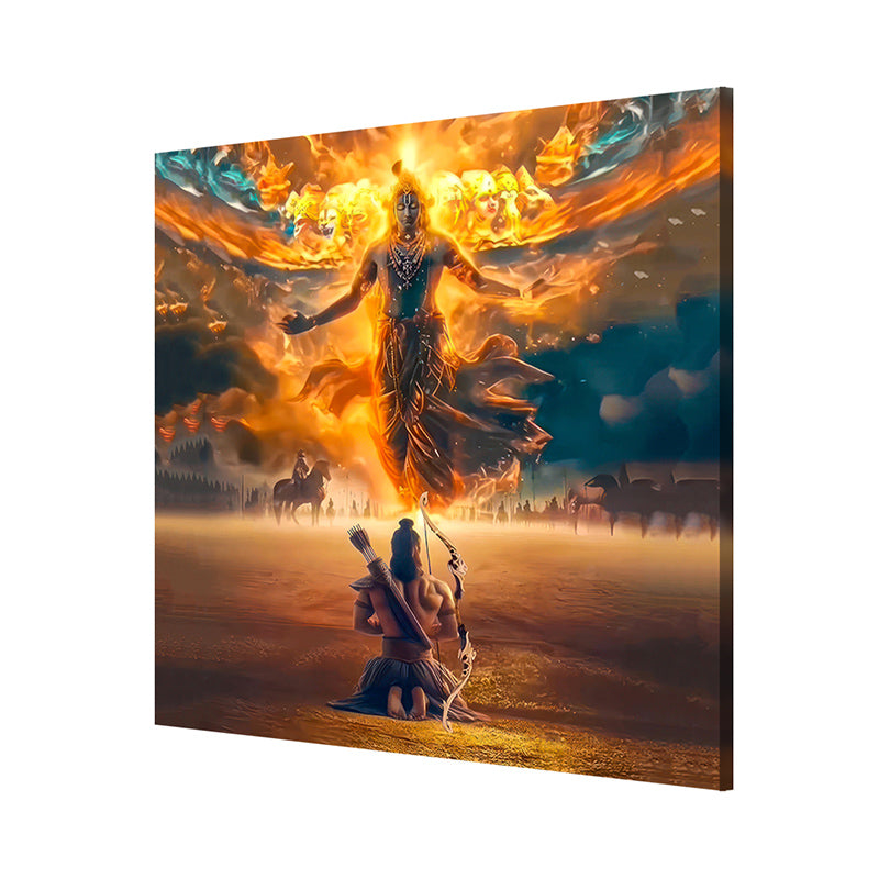 Divine Lord Krishna Poly Canvas Wall Painting media 5