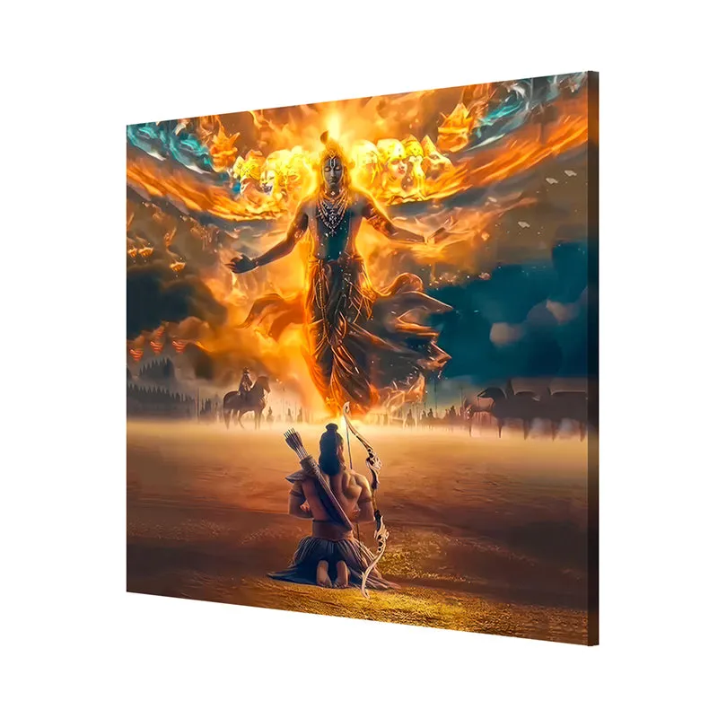 Divine Lord Krishna Poly Canvas Wall Painting media 5