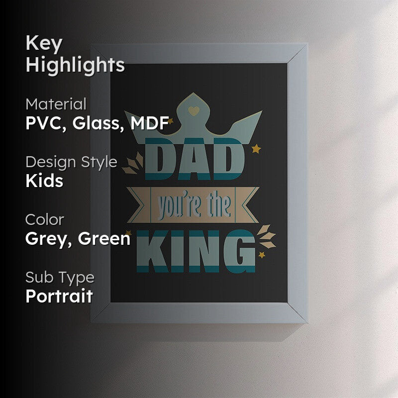 Dad You're The King Wall Art media 2