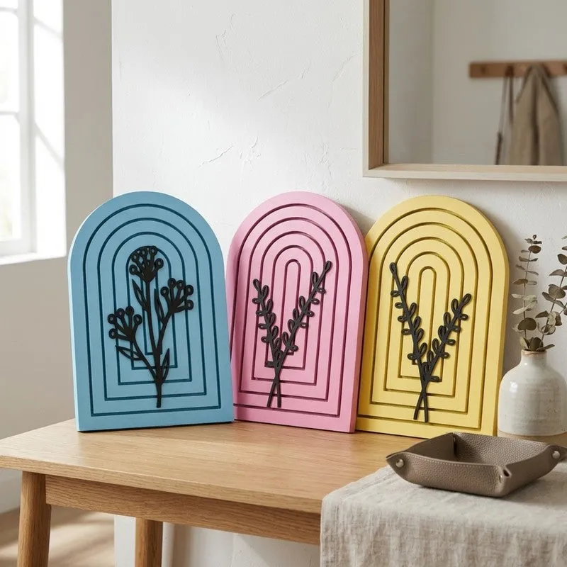 Florenza Wooden Wall Accent - Set of Three media 6
