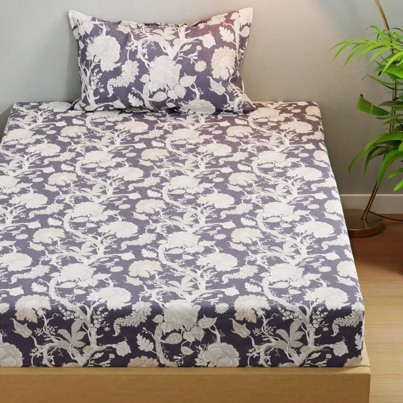 Garden Bloom Microfiber Bedsheet - 140 GSM media 3