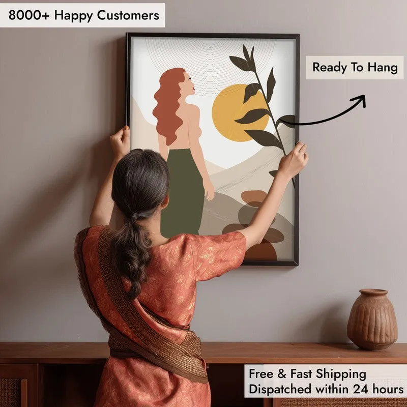 Unbreakable Bloom Lady Archival Canvas Wall Art - Black Frame media 6
