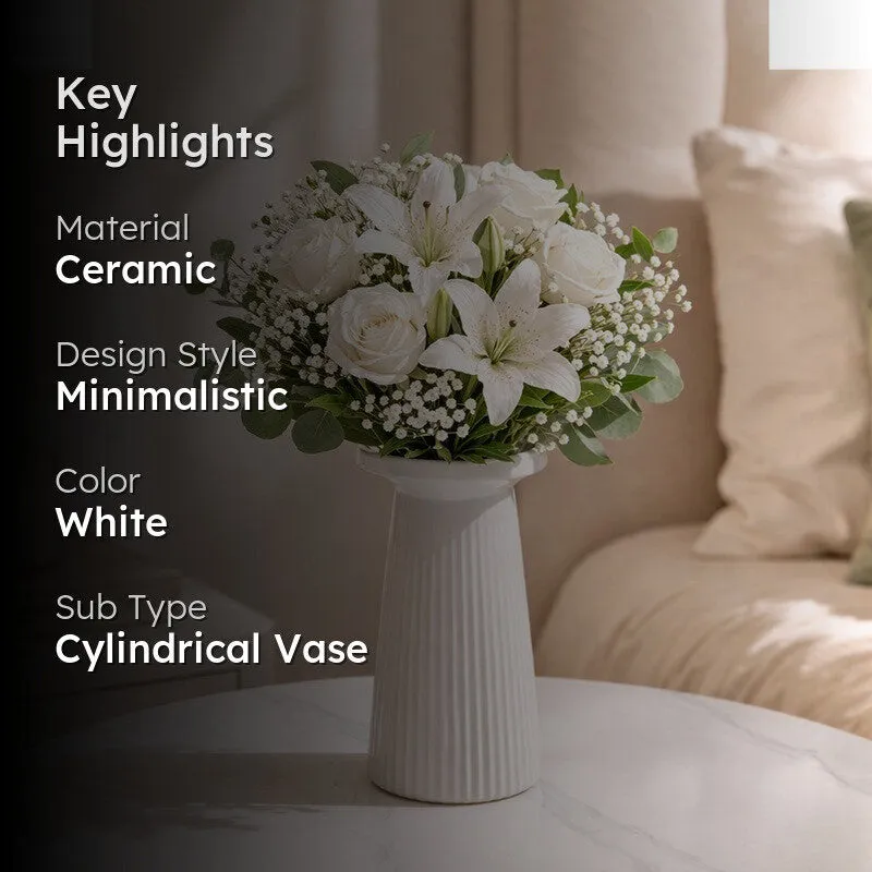 Funky Form Vase - White media 2