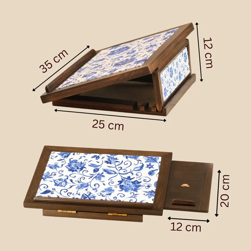 Mughal Flora Wood Laptop Stand media 7