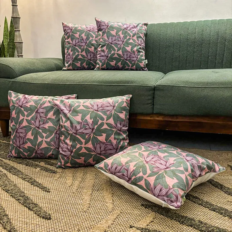 Nargis Haven Velvet Cushion Cover Set - Set Of Five media 2