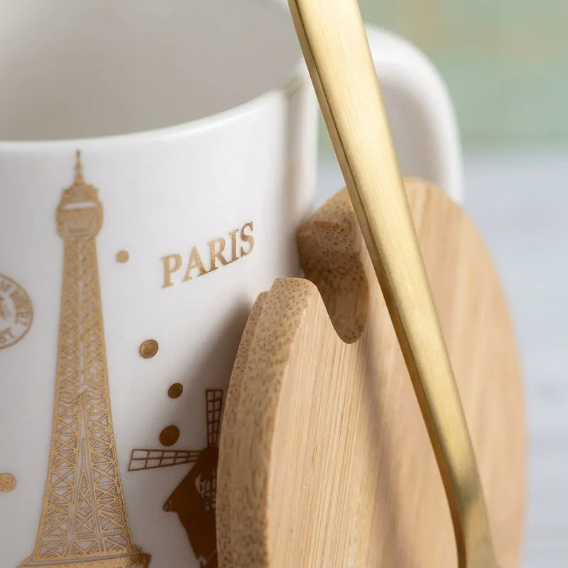 Golden Ceramic Coffee Mug (350 mL) media 3