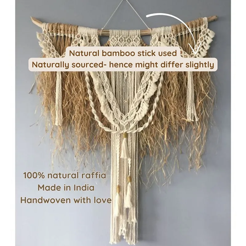 Willow Knot Macrame Raffia Wall Accent media 3