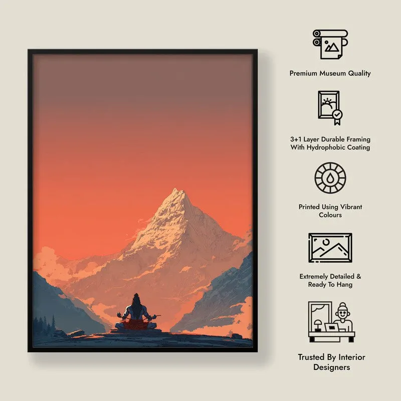 Mahadev Meditating Blissful I Wall art media 8