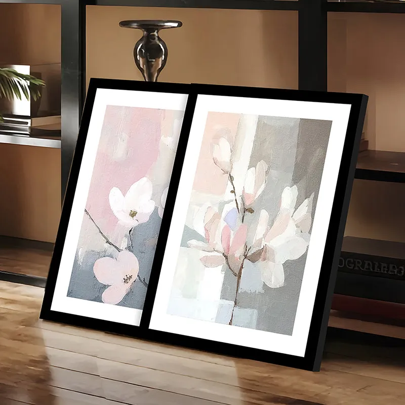 Flora Pastels Wall Art With Frame - Set Of Two media 7