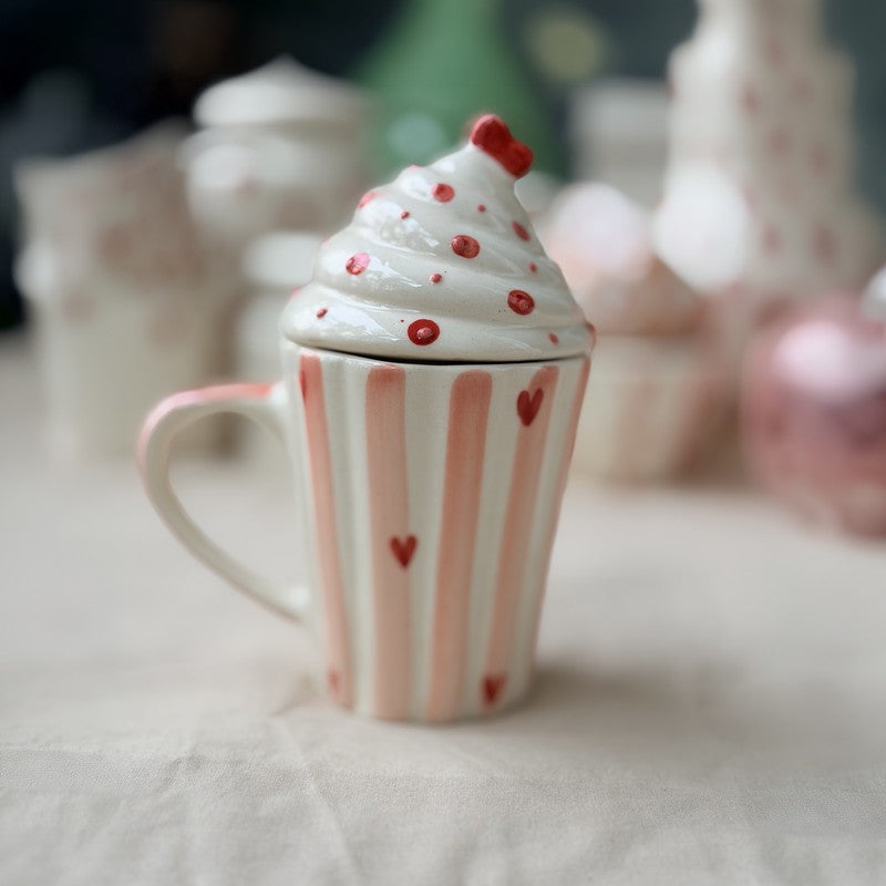 Ceramic Ice Cream Cup With Lid - 240 mL media 3