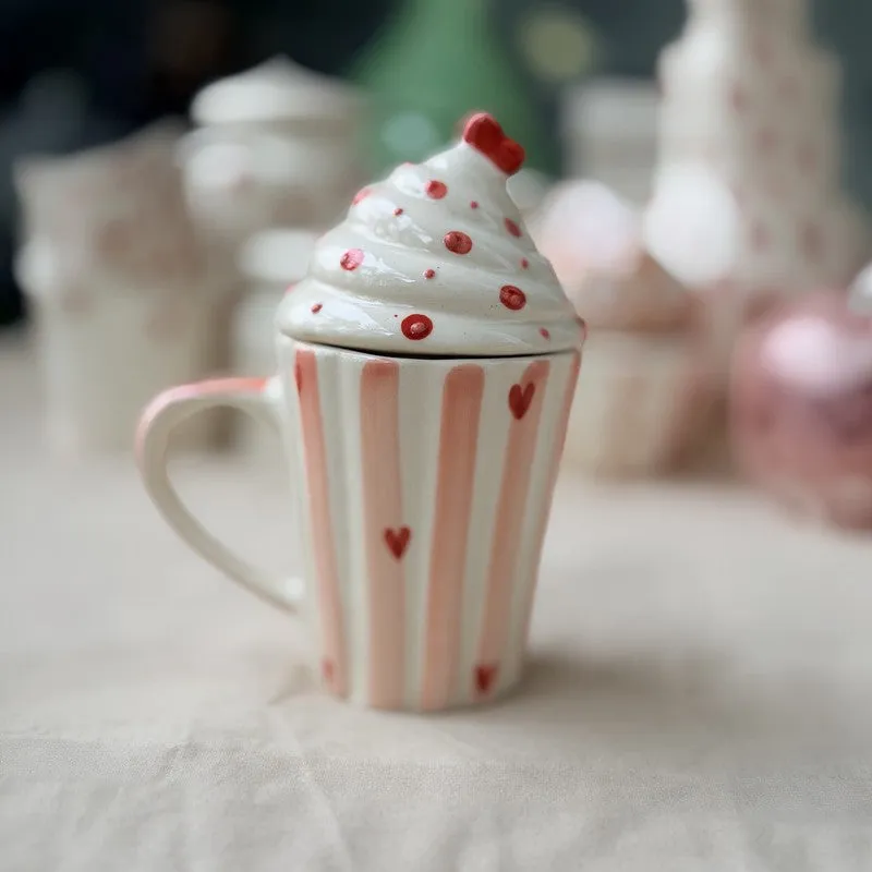 Ceramic Ice Cream Cup With Lid - 240 mL media 3