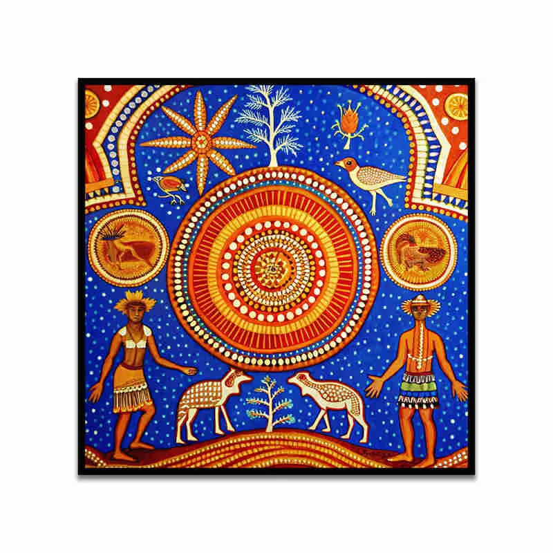 Tribal Tastes Canvas Wall Art With Frame media 4