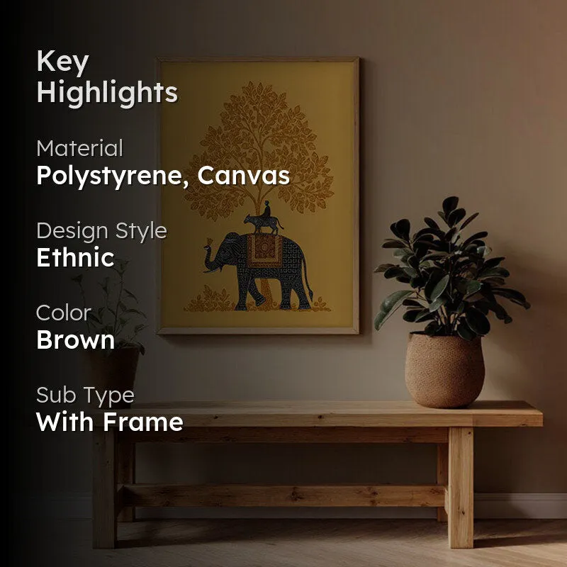 Vanraj Canvas Wall Painting With Brown Frame media 2